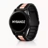 MYBANDZ Klasszikus fém óraszíj / fekete-rosegold / 20mm