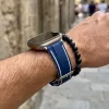 Apple Watch sportos szilikon óraszíj /kék-fehér/ 44/45/46/49 mm