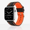 Apple Watch sportos szilikon óraszíj /fekete-narancs/ 44/45/46/49 mm