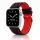 Apple Watch csatos szilikon óraszíj /fekete-piros/ 40/41 és 42mm
