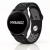 MYBANDZ Lélegző szilikon óraszíj / fekete-szürke / 22mm