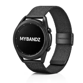 MYBANDZ Csatos milánói  fém óraszíj / fekete / 18mm
