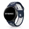 MYBANDZ Lélegző szilikon óraszíj / kék-fehér / 22mm