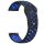 MYBANDZ Lélegző szilikon óraszíj / fekete-kék / 22mm
