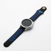 MYBANDZ Lélegző szilikon óraszíj / fekete-kék / 22mm