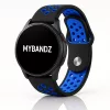 MYBANDZ Lélegző szilikon óraszíj / fekete-kék / 22mm