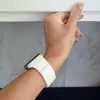 Apple Watch Litchi mágneses szilikon óraszíj /fehér/ 44/45/46/49 mm