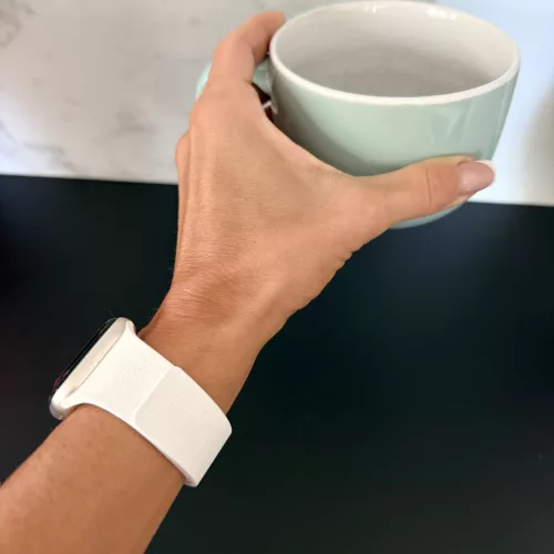 Apple Watch Litchi mágneses szilikon óraszíj /fehér/ 44/45/46/49 mm