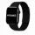 Apple Watch Litchi mágneses szilikon óraszíj /fekete/ 44/45/46/49 mm