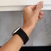 Apple Watch Litchi mágneses szilikon óraszíj /fekete/ 44/45/46/49 mm