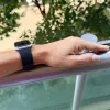 Apple Watch Litchi mágneses szilikon óraszíj /fekete/ 44/45/46/49 mm