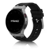 Mybandz Element szilikon óraszíj-Samsung Galaxy Watch 4-5-6-7/fekete-ezüst/20mm