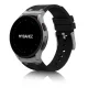 Mybandz Element szilikon óraszíj-Samsung Galaxy Watch 4-5-6-7/fekete-ezüst/20mm