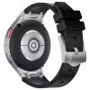 Mybandz Element szilikon óraszíj-Samsung Galaxy Watch 4-5-6-7/fekete-ezüst/20mm