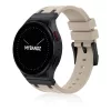 Mybandz Element szilikon óraszíj-Samsung Galaxy Watch 4-5-6-7/bézs-fekete/20mm