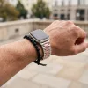 Apple Watch klasszikus fém óraszíj /ezüst-pinkarany/ 44/45/46/49 mm