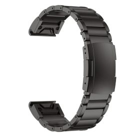   Mybandz Titán Oyster fém óraszíj / fekete (Garmin 22 mm-es QF)