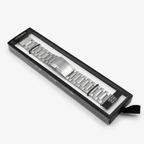 Mybandz Titán Oyster fém óraszíj / ezüst (Garmin 26 mm-es QF)