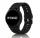 Mybandz bordázott szilikon óraszíj-fekete/22mm