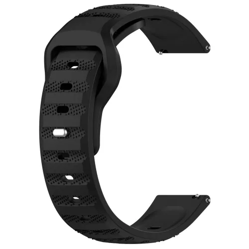 Mybandz bordázott szilikon óraszíj-fekete/22mm