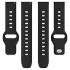 Mybandz bordázott szilikon óraszíj-fekete/22mm