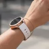 Mybandz bordázott szilikon óraszíj-fehér/20mm
