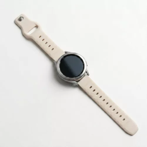 Mybandz bordázott szilikon óraszíj-bézs/20mm
