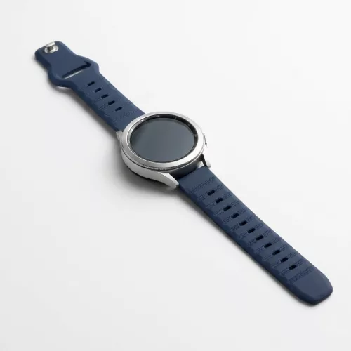 Mybandz bordázott szilikon óraszíj-mélykék/20mm