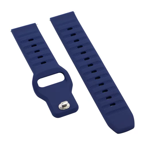 Mybandz bordázott szilikon óraszíj-mélykék/20mm