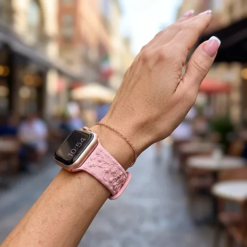 Apple Watch Rosy szilikon óraszíj-púder 40/41 és 42mm