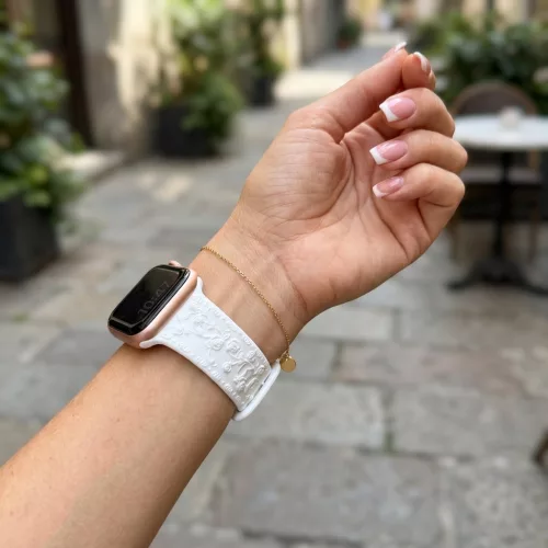 Apple Watch Rosy szilikon óraszíj-fehér 40/41 és 42mm