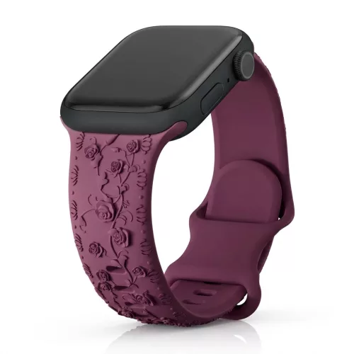 Apple Watch Rosy szilikon óraszíj-bordó 44/45/46/49 mm