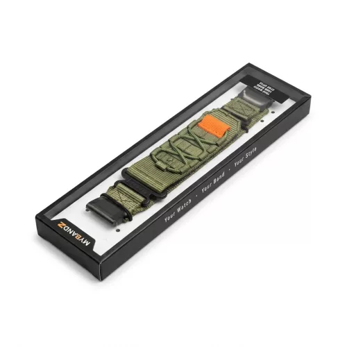 Mybandz Military tépőzáras szövet szíj-khaki(22mm QuickFit )