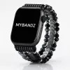 Apple Watch gyöngyös fém óraszíj-fekete /44/45//46/49 mm