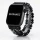 Apple Watch gyöngyös fém óraszíj-fekete /44/45//46/49 mm