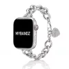 Apple Watch Love fém karkötő szíj-ezüst /40/41 és 42mm