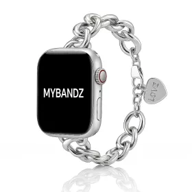 Apple Watch Love fém karkötő szíj-ezüst /40/41 és 42mm