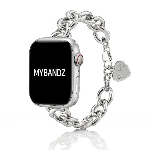 Apple Watch Love fém karkötő szíj-ezüst /40/41 és 42mm