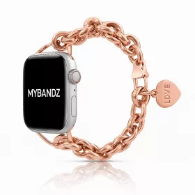   Apple Watch Love fém karkötő szíj-rosegold /44/45//46/49 mm