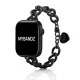 Apple Watch Love fém karkötő szíj-fekete /44/45//46/49 mm