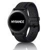 MYBANDZ Karbonszálas bőróraszíj - fekete-lila/ 22mm