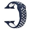 Apple Watch lélegző szilikon óraszíj /sötét kék - fehér/ 40/41 és 42mm