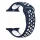 Apple Watch lélegző szilikon óraszíj /sötét kék - fehér/ 40/41 és 42mm