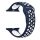 Apple Watch lélegző szilikon óraszíj /sötét kék - fehér/ 40/41 és 42mm