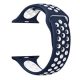 Apple Watch lélegző szilikon óraszíj /sötét kék - fehér/ 40/41 és 42mm