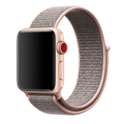 Apple Watch rugalmas szövet óraszíj /rózsaszín-homok/ 44/45/46/49 mm