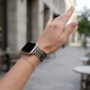 Apple Watch Róma fém óraszíj /fekete/ 44/45/46/49 mm