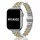 Apple Watch "Pearlmaster" láncszemes vékony fém óraszíj-ezüst-arany / 44/45/46 és 49 mm