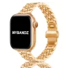 Apple Watch "Pearlmaster" láncszemes vékony fém óraszíj-rosegold / 44/45/46 és 49 mm