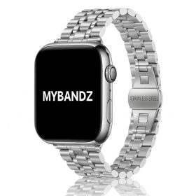   Apple Watch "Pearlmaster" láncszemes vékony fém óraszíj-ezüst / 44/45/46 és 49 mm